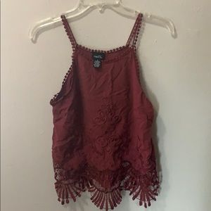 Maroon tank, worn once